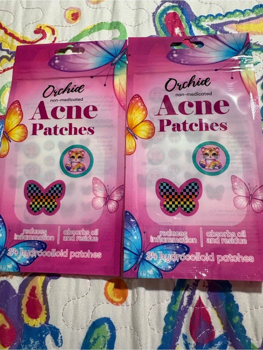 Orchid acne patch